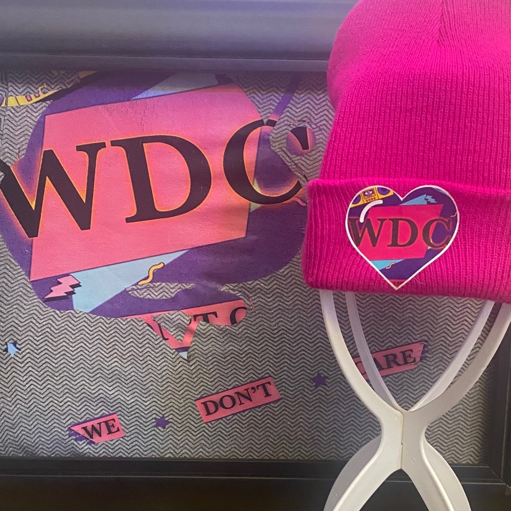 DC Vibrant Pink Heart Beanie